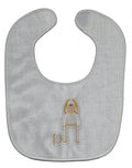 Alphabet D for Dog Baby Bib Easy-Clean Baby Bib Baby Feeding Accessory Baby Mealtime Essential, 10 x 13, Multicolor