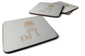 Alphabet D for Dog Foam Coasters Set of 4 Cup Coasters for Indoor Outdoor, Tabletop Protection, Anti Slip, Mouse pad Material