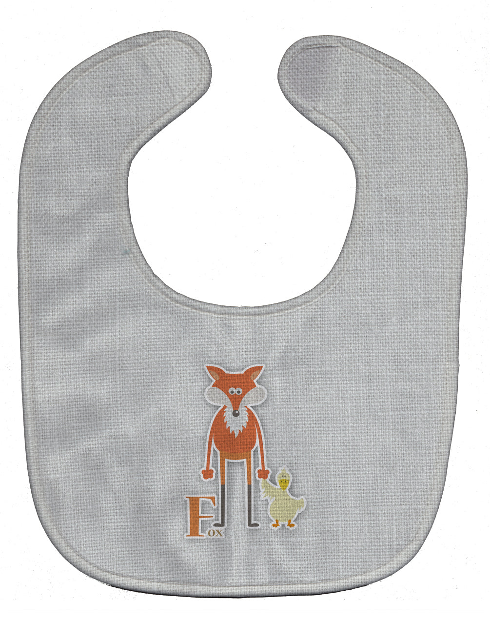Alphabet F for Fox Baby Bib Easy-Clean Baby Bib Baby Feeding Accessory Baby Mealtime Essential, 10 x 13, Multicolor