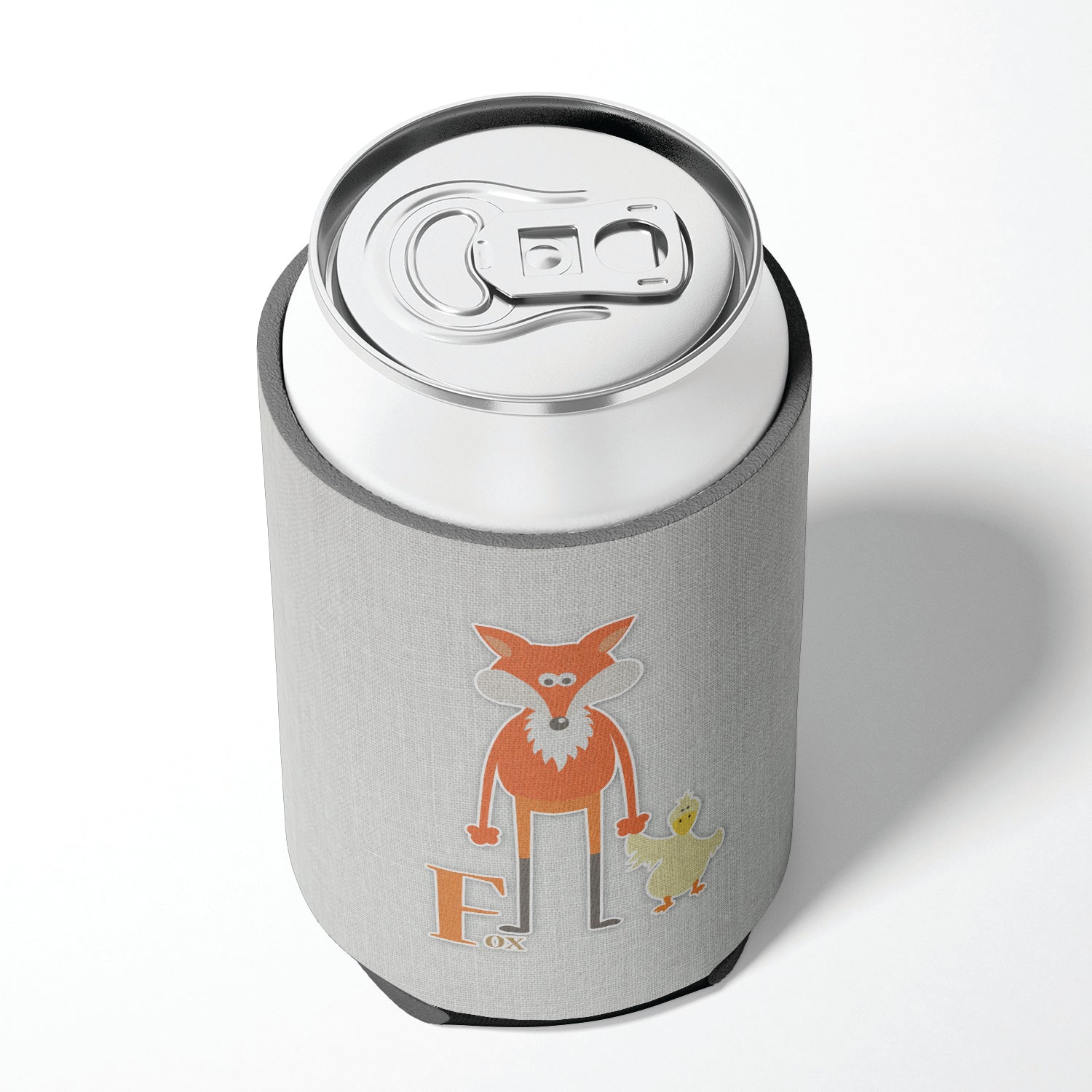 Alphabet F for Fox Can or Bottle Hugger Cooler Sleeve for Standard 12 oz Cans, Insulated Foam Beer & Soda Can Hugger Reusable
