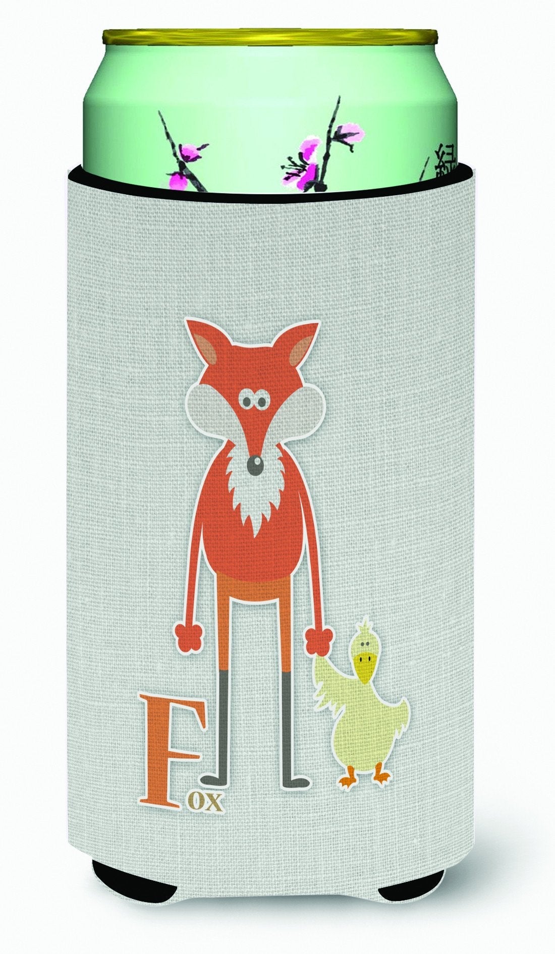 Alphabet F for Fox Tall Boy Hugger Can Cooler Sleeve Machine Washable Drink Collapsible Insulator Beverage Insulated Holder