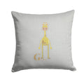 Alphabet G for Giraffe Decorative Throw Pillow 14x14 Indoor Outdoor Accent Cushion, Fabric Cover with Insert for Sofa, Bed, Porch & Living Room
