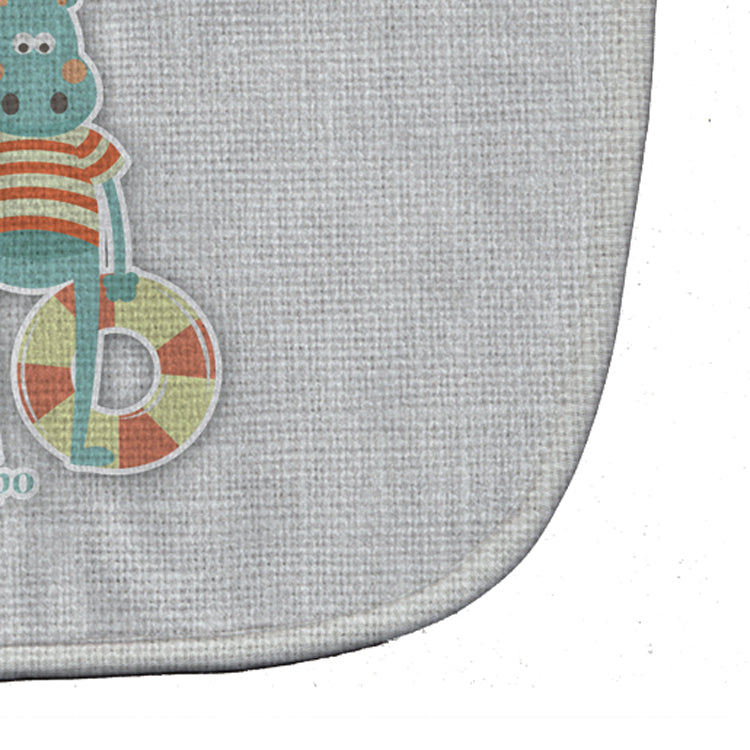 Alphabet H for Hippopotamus Baby Bib Easy-Clean Baby Bib Baby Feeding Accessory Baby Mealtime Essential, 10 x 13, Multicolor