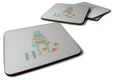 Alphabet H for Hippopotamus Foam Coasters Set of 4 Cup Coasters for Indoor Outdoor, Tabletop Protection, Anti Slip, Mouse pad Material