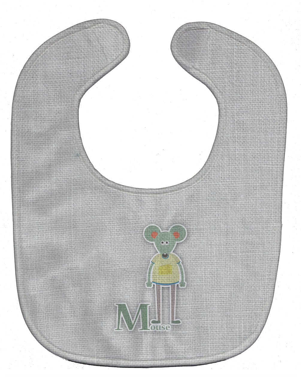 Alphabet M for Mouse Baby Bib Easy-Clean Baby Bib Baby Feeding Accessory Baby Mealtime Essential, 10 x 13, Multicolor