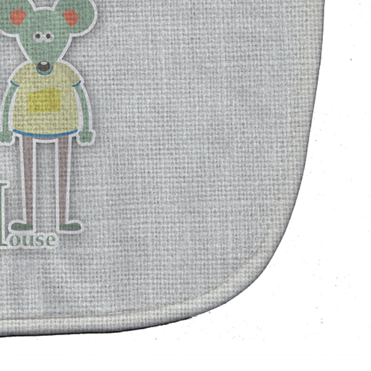 Alphabet M for Mouse Baby Bib Easy-Clean Baby Bib Baby Feeding Accessory Baby Mealtime Essential, 10 x 13, Multicolor
