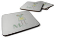 Alphabet M for Mouse Foam Coasters Set of 4 Cup Coasters for Indoor Outdoor, Tabletop Protection, Anti Slip, Mouse pad Material