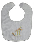 Alphabet N for Nightingale Baby Bib Easy-Clean Baby Bib Baby Feeding Accessory Baby Mealtime Essential, 10 x 13, Multicolor