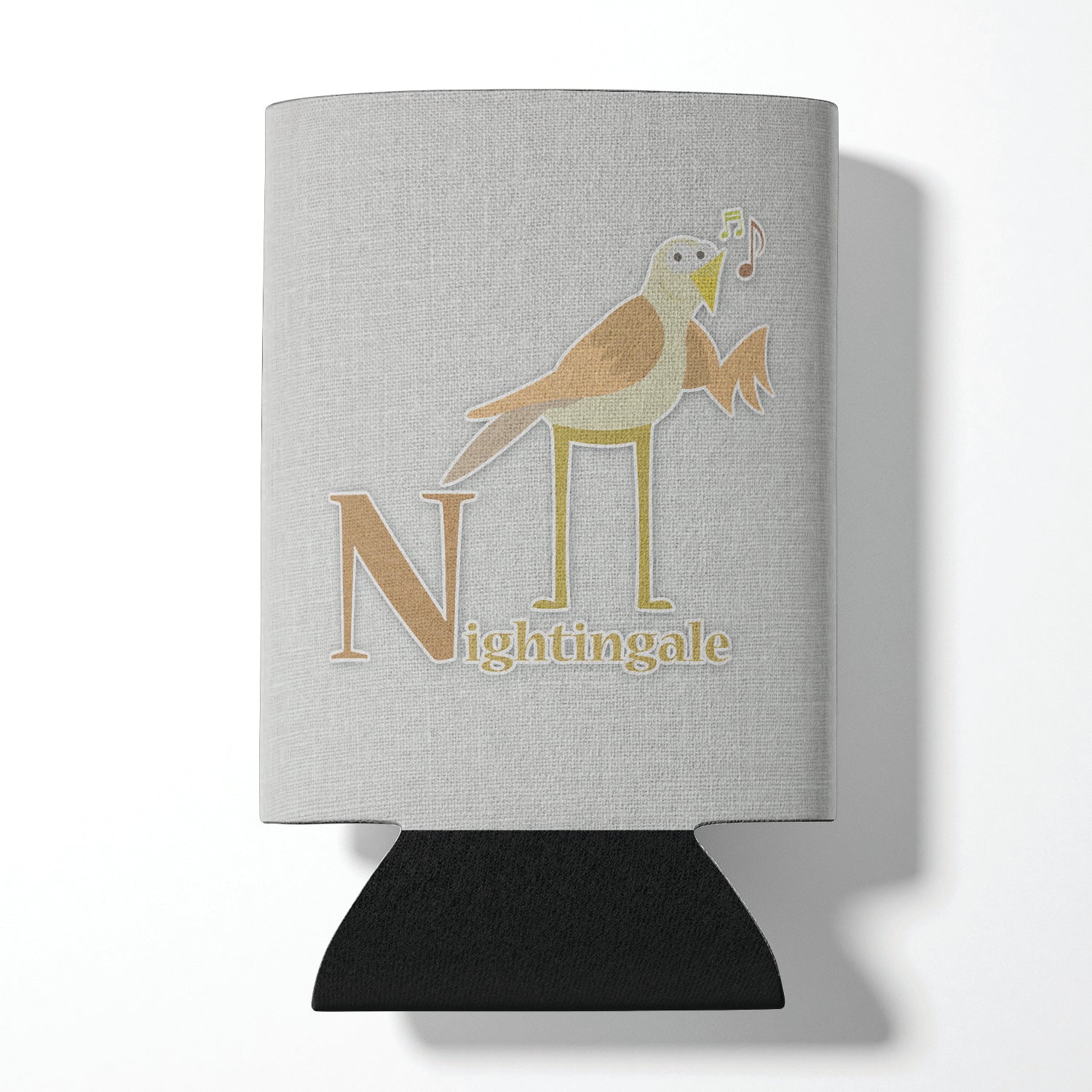 Alphabet N for Nightingale Can or Bottle Hugger Cooler Sleeve for Standard 12 oz Cans, Insulated Foam Beer & Soda Can Hugger Reusable