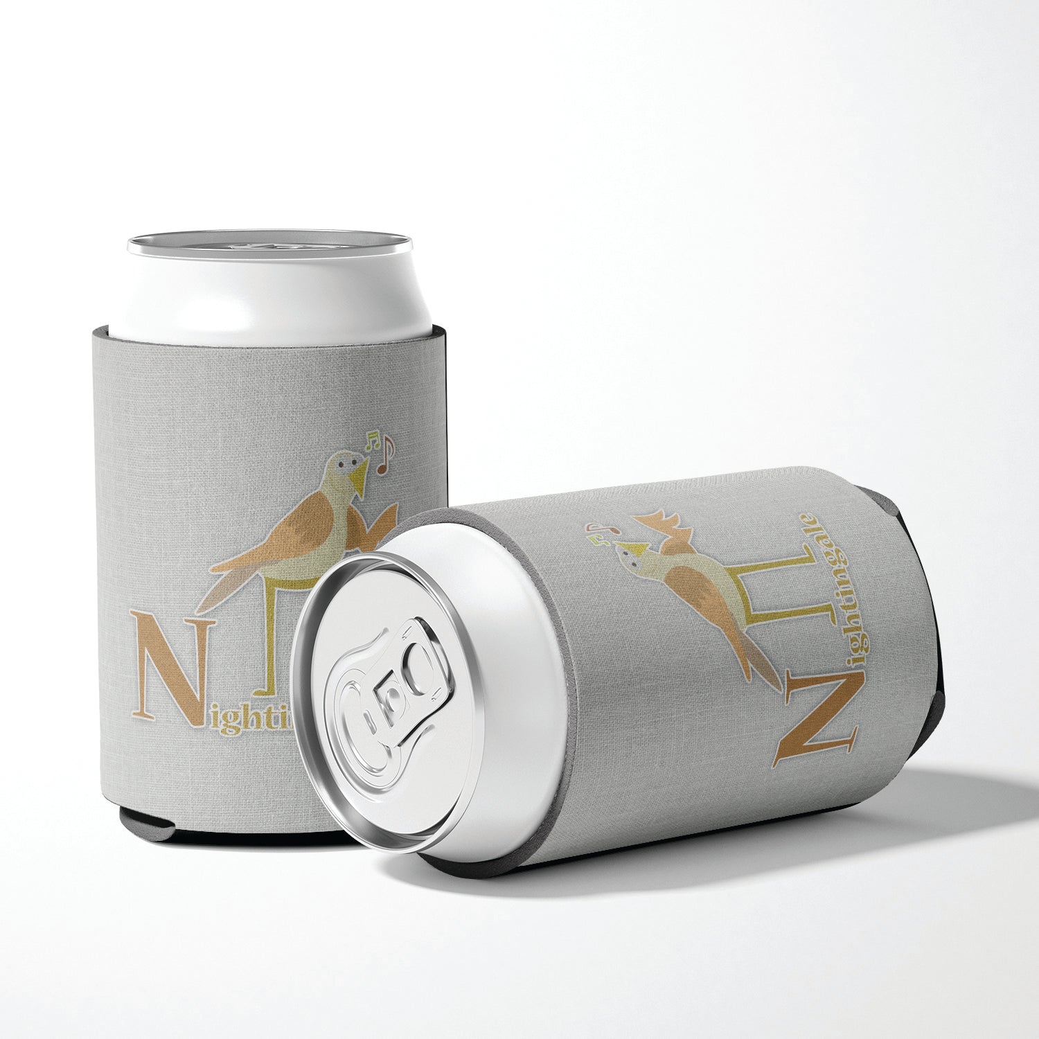 Alphabet N for Nightingale Can or Bottle Hugger Cooler Sleeve for Standard 12 oz Cans, Insulated Foam Beer & Soda Can Hugger Reusable