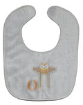 Alphabet O for Owl Baby Bib Easy-Clean Baby Bib Baby Feeding Accessory Baby Mealtime Essential, 10 x 13, Multicolor
