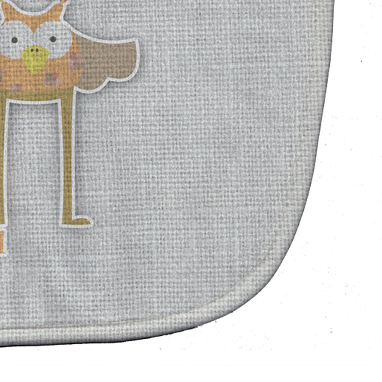 Alphabet O for Owl Baby Bib Easy-Clean Baby Bib Baby Feeding Accessory Baby Mealtime Essential, 10 x 13, Multicolor