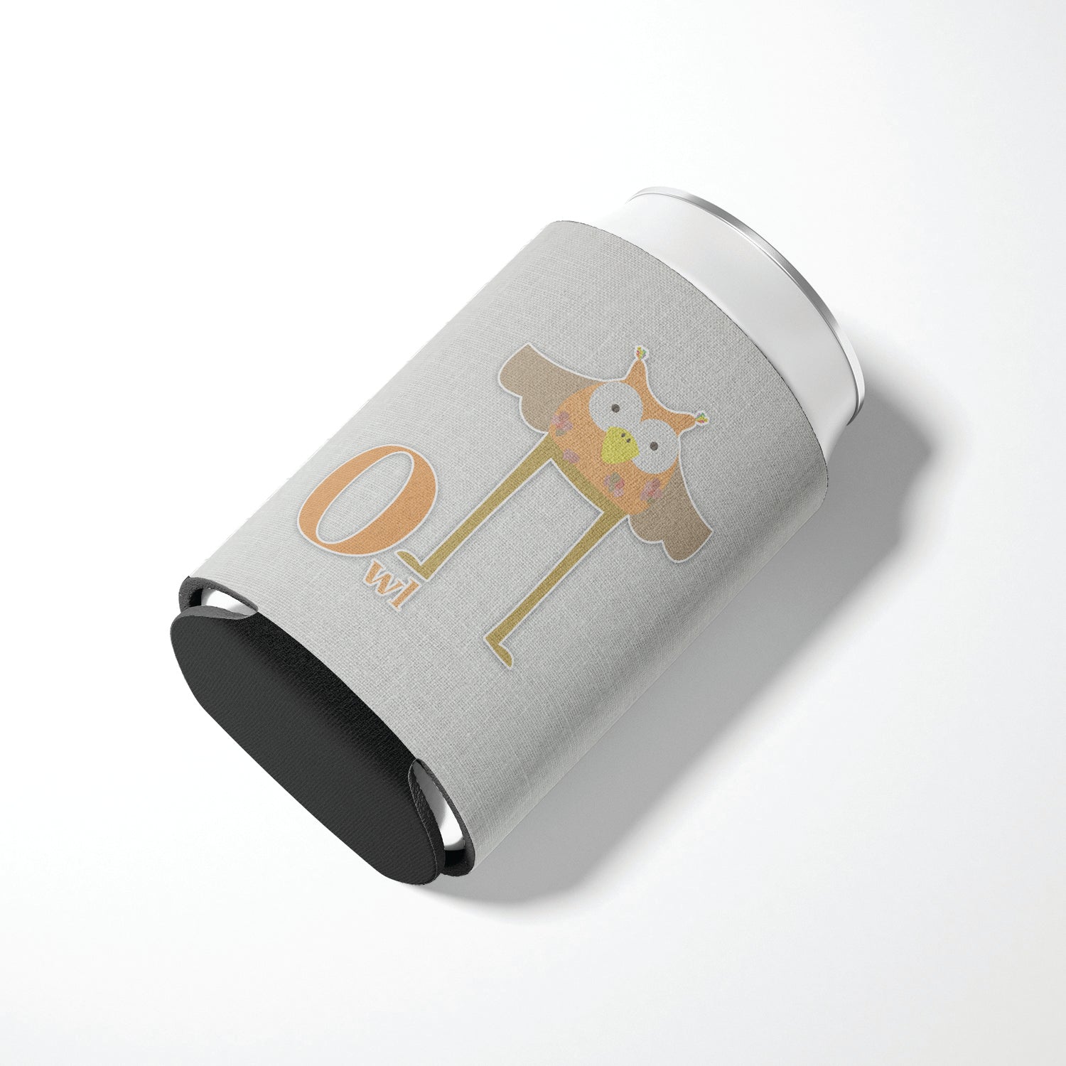 Alphabet O for Owl Can or Bottle Hugger Cooler Sleeve for Standard 12 oz Cans, Insulated Foam Beer & Soda Can Hugger Reusable