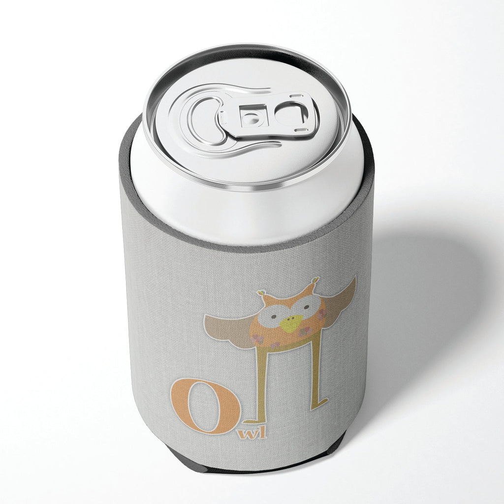 Alphabet O for Owl Can or Bottle Hugger Cooler Sleeve for Standard 12 oz Cans, Insulated Foam Beer & Soda Can Hugger Reusable