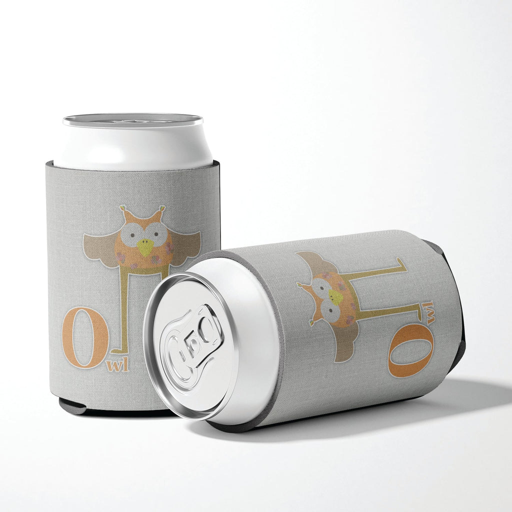 Alphabet O for Owl Can or Bottle Hugger Cooler Sleeve for Standard 12 oz Cans, Insulated Foam Beer & Soda Can Hugger Reusable