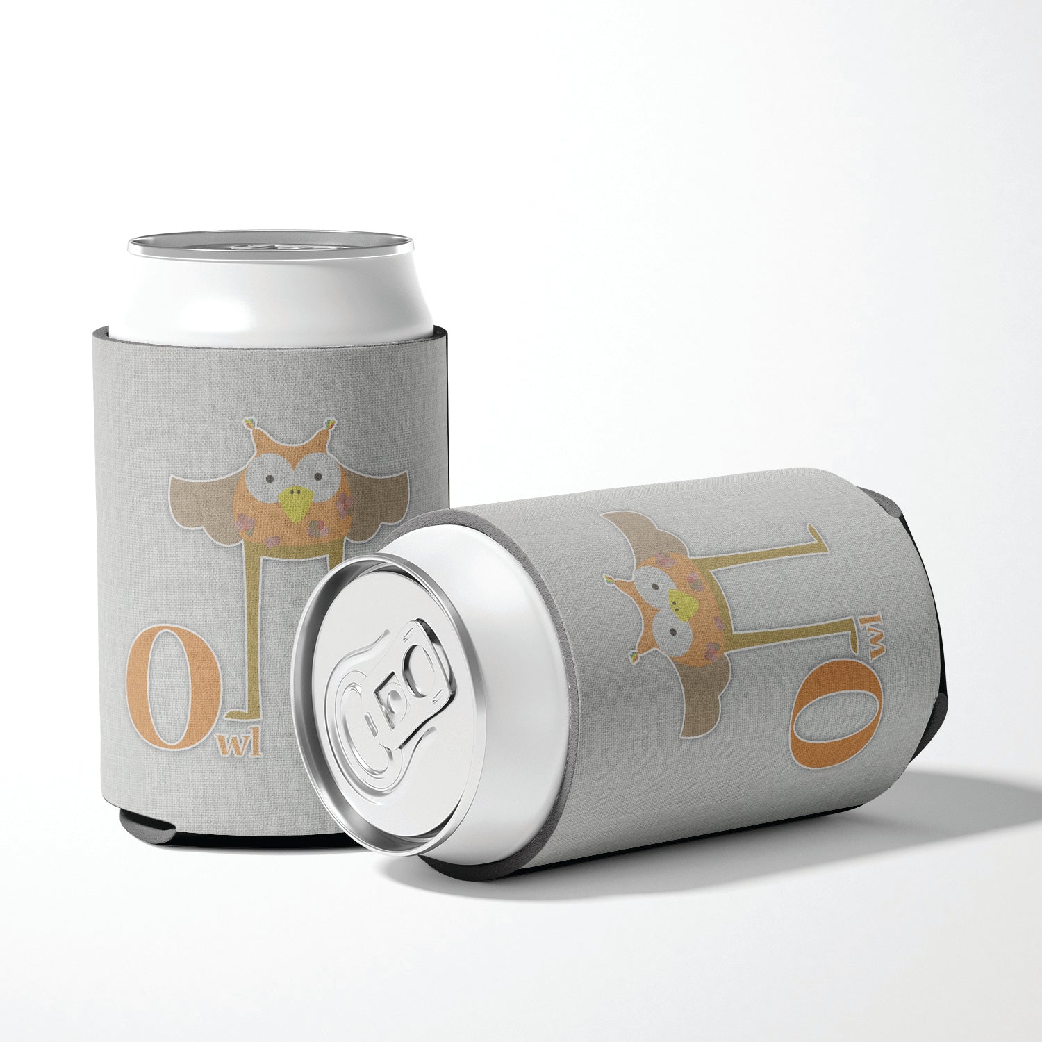 Alphabet O for Owl Can or Bottle Hugger Cooler Sleeve for Standard 12 oz Cans, Insulated Foam Beer & Soda Can Hugger Reusable