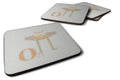 Alphabet O for Owl Foam Coasters Set of 4 Cup Coasters for Indoor Outdoor, Tabletop Protection, Anti Slip, Mouse pad Material