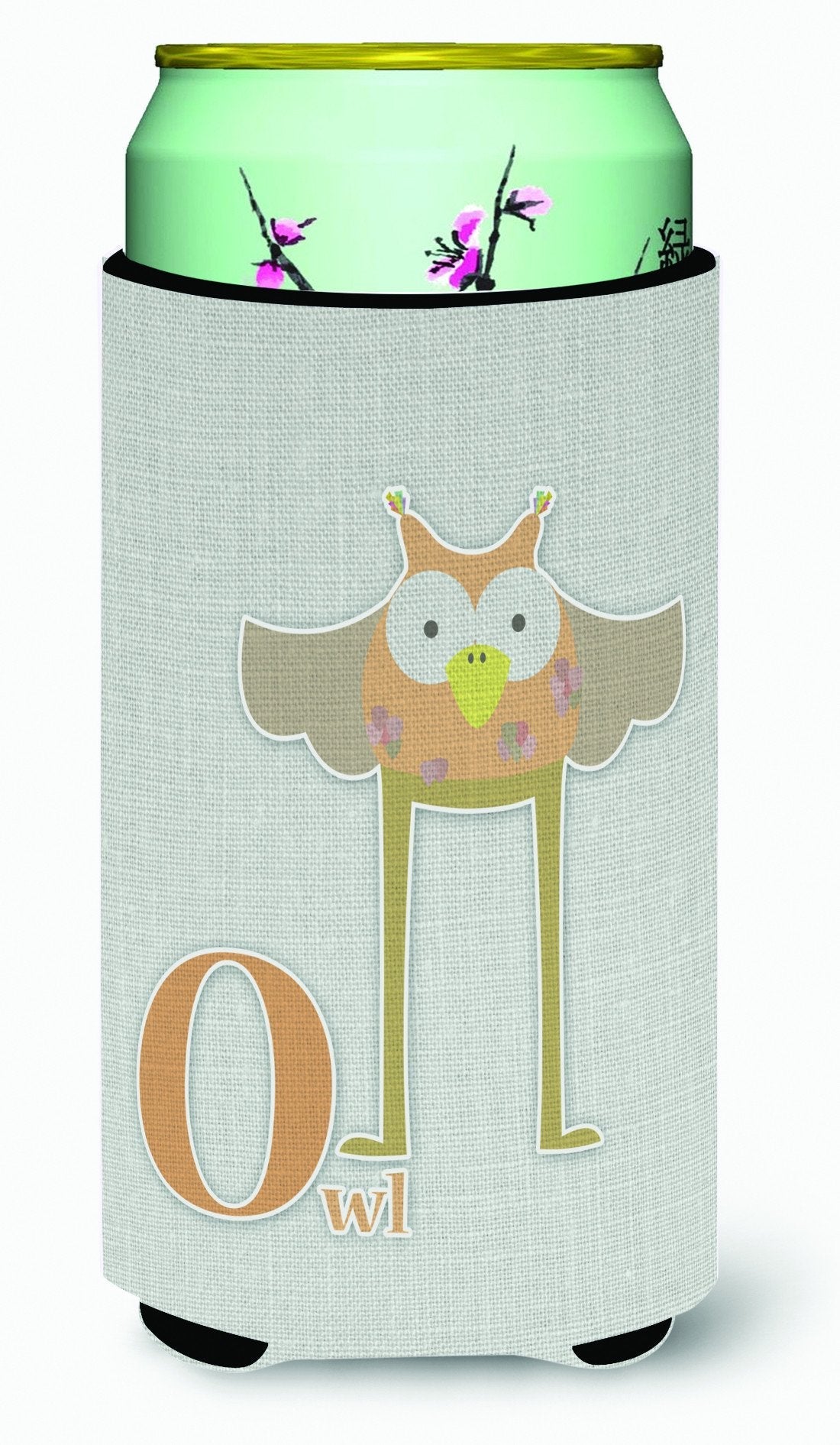 Alphabet O for Owl Tall Boy Hugger Can Cooler Sleeve Machine Washable Drink Collapsible Insulator Beverage Insulated Holder
