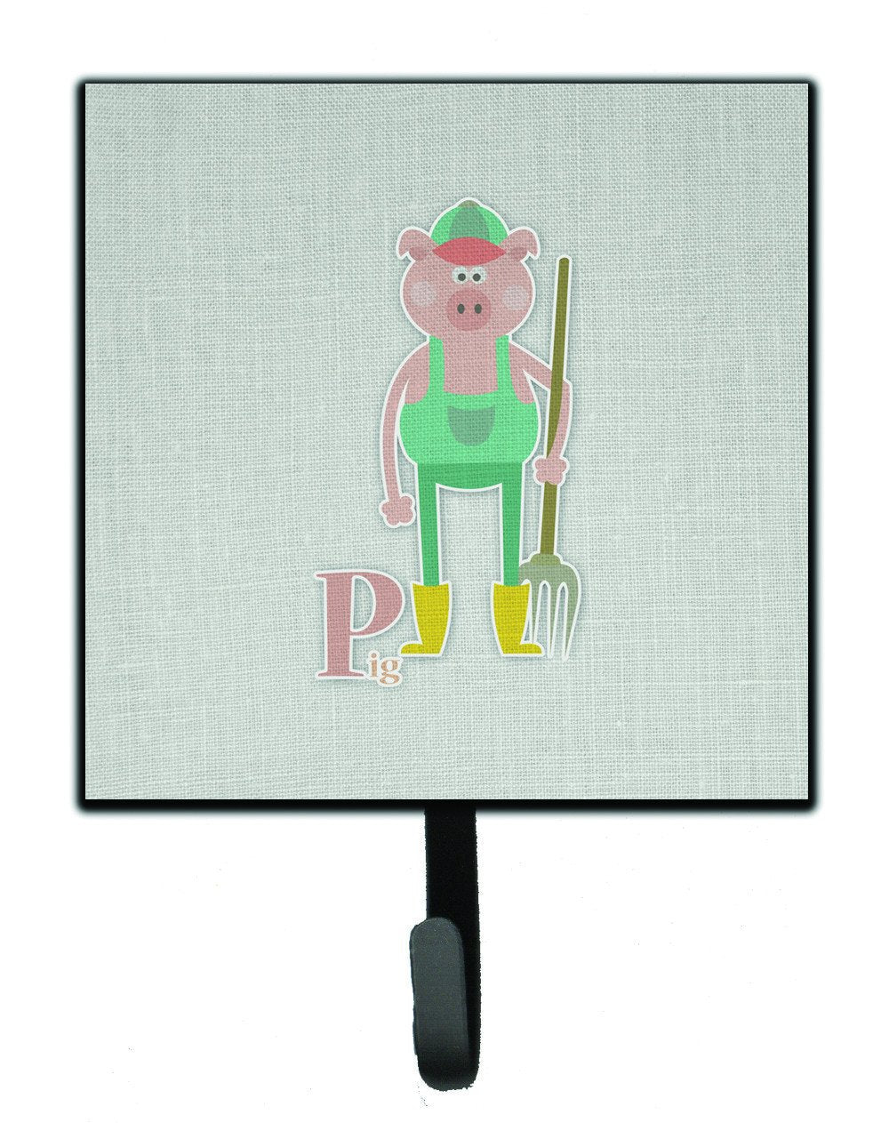 Alphabet P for Pig Leash or Key Holder Wall Hooks, Key Hooks Holder, Coat Rack Wall Mount, Coat Hooks, Hooks for Hanging Keys, Towels, Aprons, Leashes