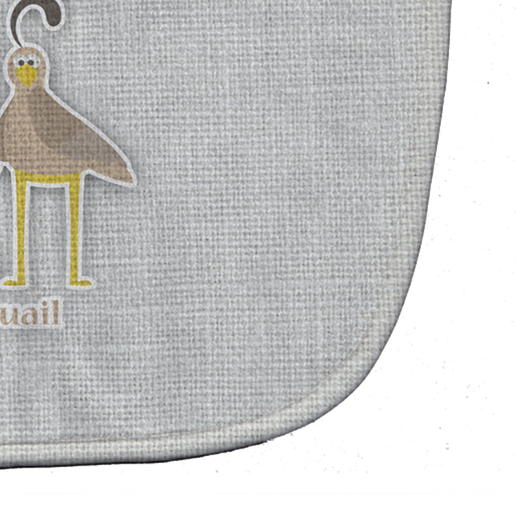 Alphabet Q for Quail Baby Bib Easy-Clean Baby Bib Baby Feeding Accessory Baby Mealtime Essential, 10 x 13, Multicolor