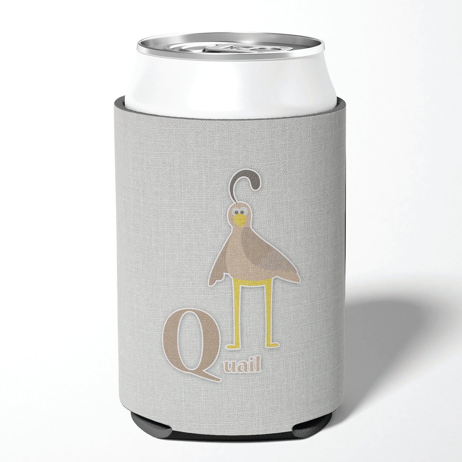 Alphabet Q for Quail Can or Bottle Hugger Cooler Sleeve for Standard 12 oz Cans, Insulated Foam Beer & Soda Can Hugger Reusable