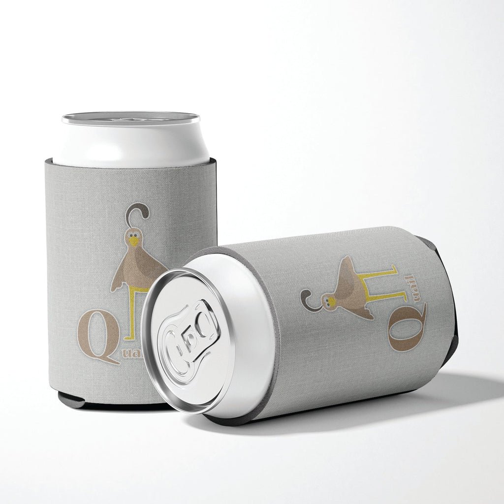 Alphabet Q for Quail Can or Bottle Hugger Cooler Sleeve for Standard 12 oz Cans, Insulated Foam Beer & Soda Can Hugger Reusable