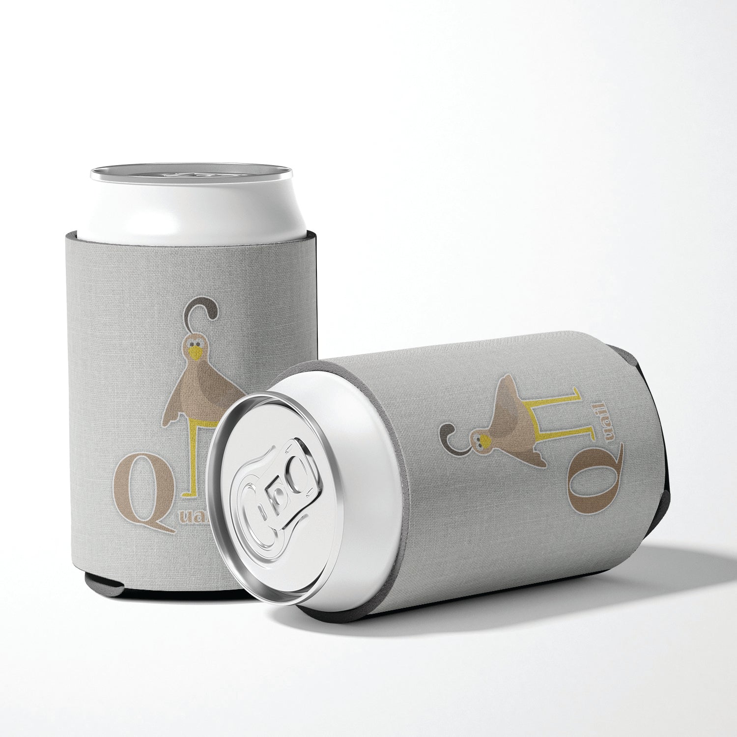 Alphabet Q for Quail Can or Bottle Hugger Cooler Sleeve for Standard 12 oz Cans, Insulated Foam Beer & Soda Can Hugger Reusable