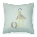 Alphabet Q for Quail Decorative Throw Pillow 18x18 Indoor Outdoor Accent Cushion, Fabric Cover with Insert for Sofa, Bed, Porch & Living Room