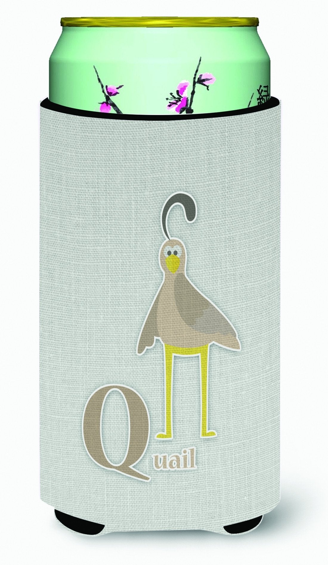 Alphabet Q for Quail Tall Boy Hugger Can Cooler Sleeve Machine Washable Drink Collapsible Insulator Beverage Insulated Holder