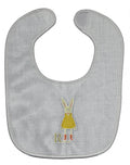 Alphabet R for Rabbit Baby Bib Easy-Clean Baby Bib Baby Feeding Accessory Baby Mealtime Essential, 10 x 13, Multicolor