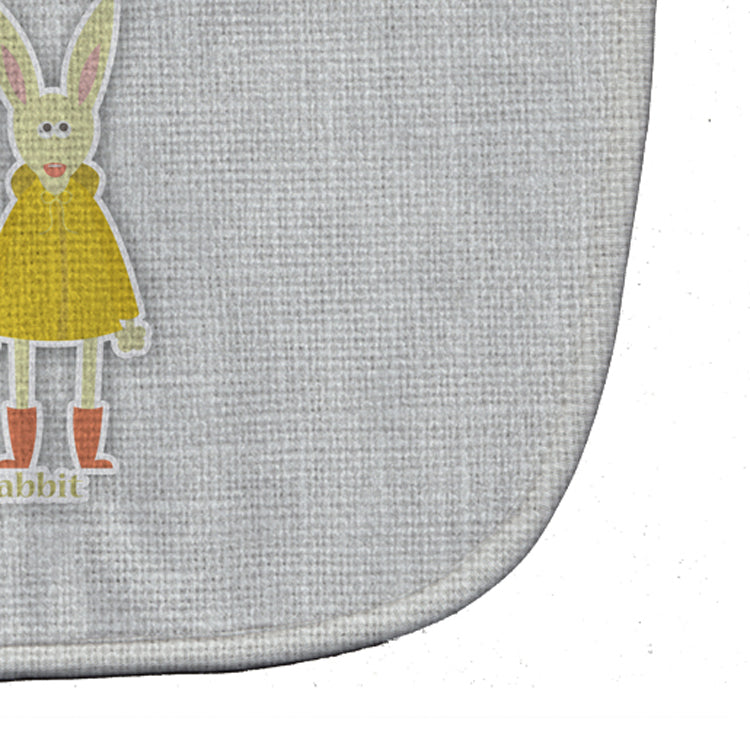 Alphabet R for Rabbit Baby Bib Easy-Clean Baby Bib Baby Feeding Accessory Baby Mealtime Essential, 10 x 13, Multicolor