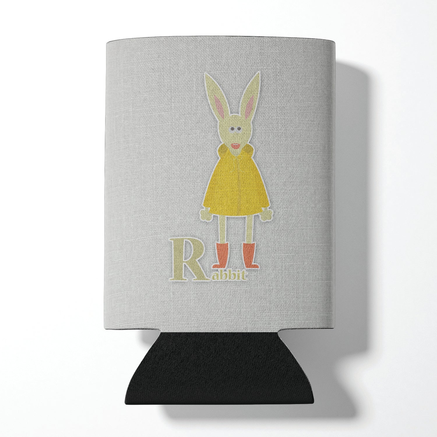Alphabet R for Rabbit Can or Bottle Hugger Cooler Sleeve for Standard 12 oz Cans, Insulated Foam Beer & Soda Can Hugger Reusable