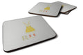 Alphabet R for Rabbit Foam Coasters Set of 4 Cup Coasters for Indoor Outdoor, Tabletop Protection, Anti Slip, Mouse pad Material