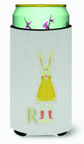 Alphabet R for Rabbit Tall Boy Hugger Can Cooler Sleeve Machine Washable Drink Collapsible Insulator Beverage Insulated Holder