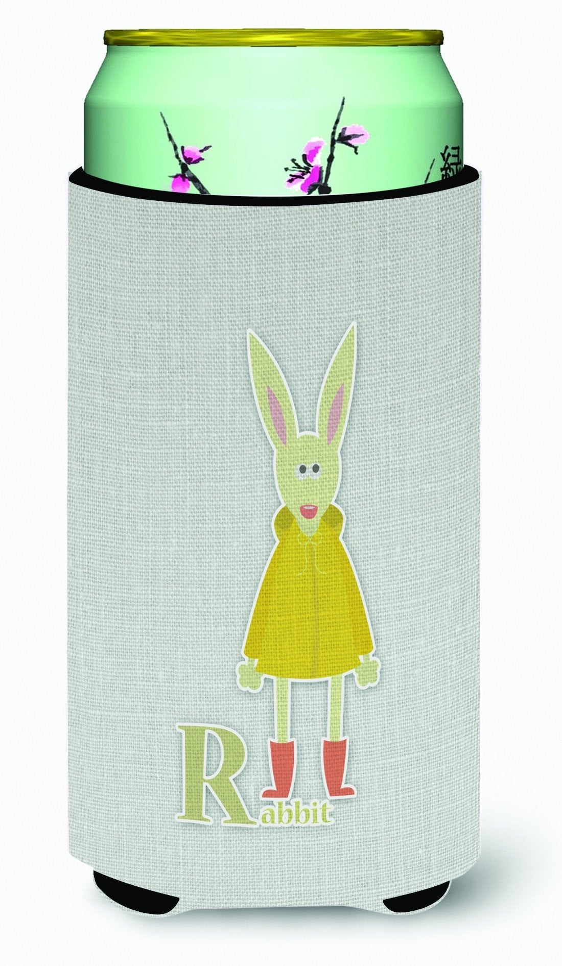 Alphabet R for Rabbit Tall Boy Hugger Can Cooler Sleeve Machine Washable Drink Collapsible Insulator Beverage Insulated Holder