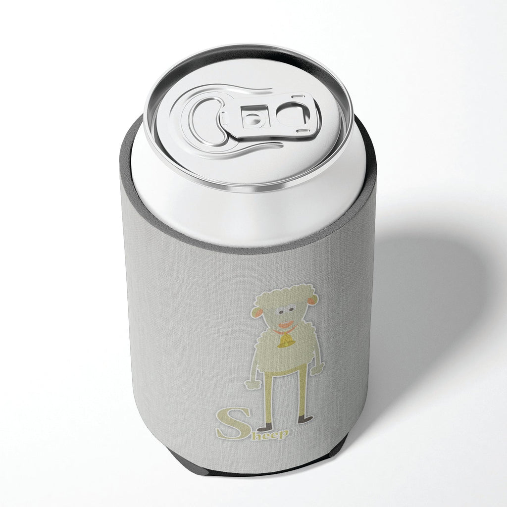 Alphabet S for Sheep Can or Bottle Hugger Cooler Sleeve for Standard 12 oz Cans, Insulated Foam Beer & Soda Can Hugger Reusable