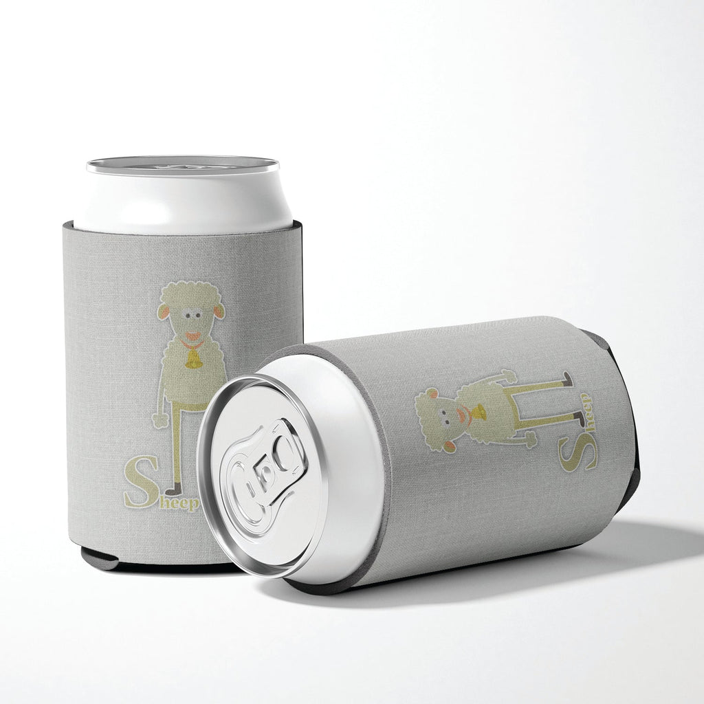 Alphabet S for Sheep Can or Bottle Hugger Cooler Sleeve for Standard 12 oz Cans, Insulated Foam Beer & Soda Can Hugger Reusable