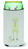 Alphabet S for Sheep Tall Boy Hugger Can Cooler Sleeve Machine Washable Drink Collapsible Insulator Beverage Insulated Holder