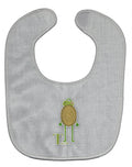 Alphabet T for Turtle Baby Bib Easy-Clean Baby Bib Baby Feeding Accessory Baby Mealtime Essential, 10 x 13, Multicolor