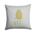 Alphabet T for Turtle Decorative Throw Pillow 14x14 Indoor Outdoor Accent Cushion, Fabric Cover with Insert for Sofa, Bed, Porch & Living Room