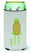 Alphabet T for Turtle Tall Boy Hugger Can Cooler Sleeve Machine Washable Drink Collapsible Insulator Beverage Insulated Holder