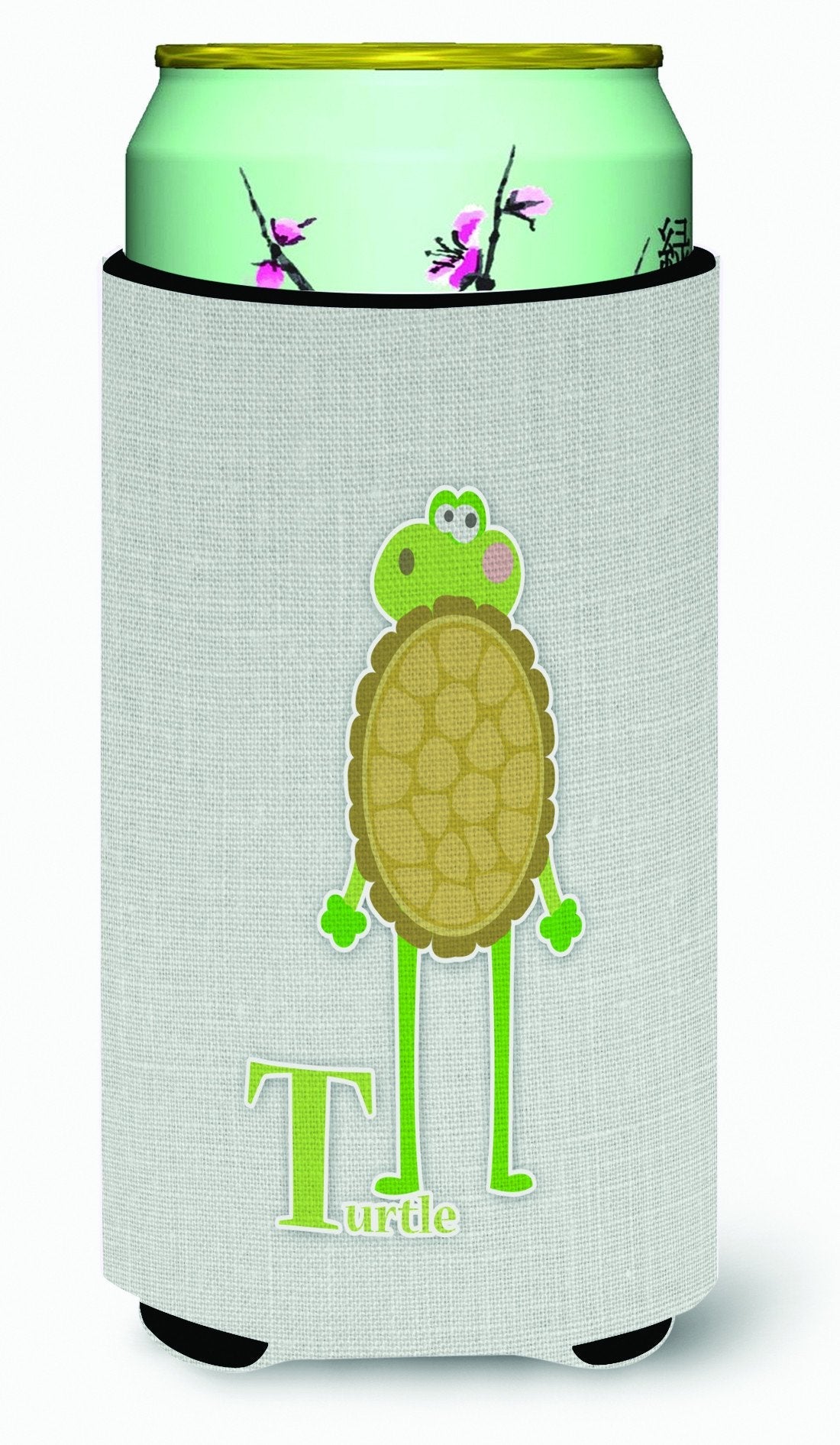 Alphabet T for Turtle Tall Boy Hugger Can Cooler Sleeve Machine Washable Drink Collapsible Insulator Beverage Insulated Holder