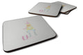 Alphabet U for Unicorn Foam Coasters Set of 4 Cup Coasters for Indoor Outdoor, Tabletop Protection, Anti Slip, Mouse pad Material