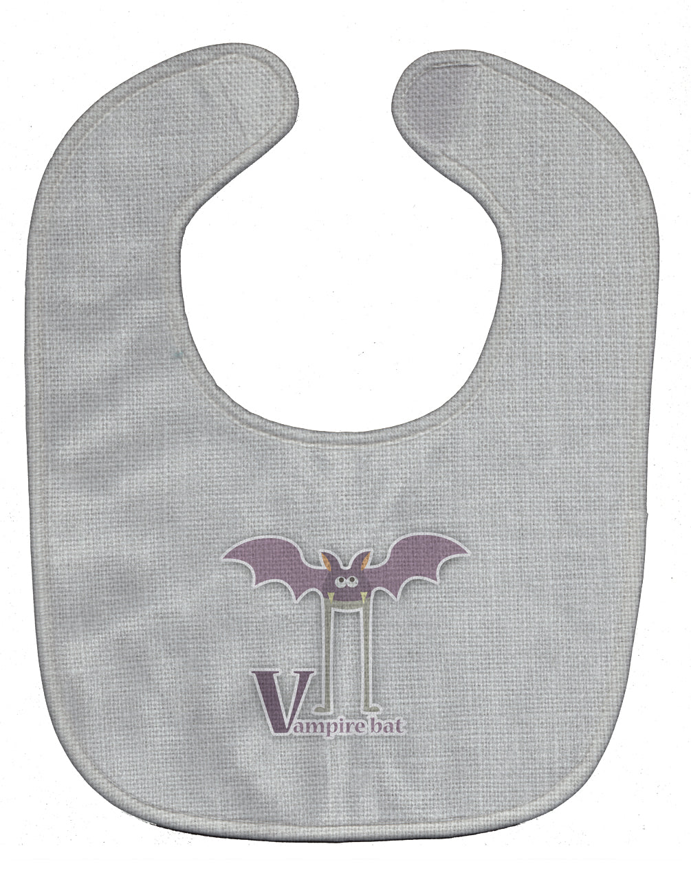 Alphabet V for Vampire Bat Baby Bib Easy-Clean Baby Bib Baby Feeding Accessory Baby Mealtime Essential, 10 x 13, Multicolor