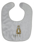 Alphabet W for Wolf Baby Bib Easy-Clean Baby Bib Baby Feeding Accessory Baby Mealtime Essential, 10 x 13, Multicolor