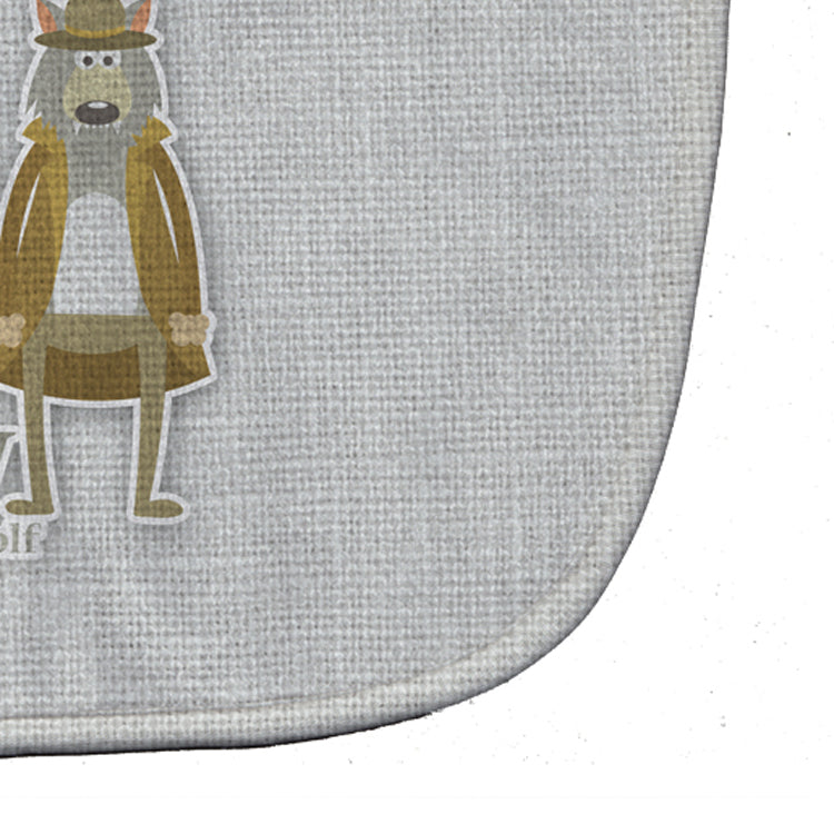 Alphabet W for Wolf Baby Bib Easy-Clean Baby Bib Baby Feeding Accessory Baby Mealtime Essential, 10 x 13, Multicolor