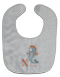 Alphabet X for Xray Fish Baby Bib Easy-Clean Baby Bib Baby Feeding Accessory Baby Mealtime Essential, 10 x 13, Multicolor