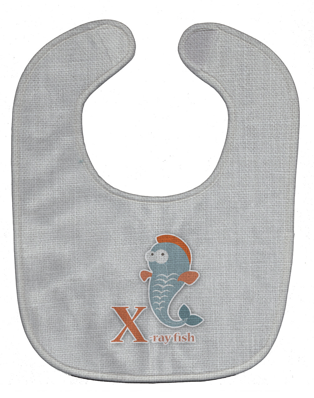 Alphabet X for Xray Fish Baby Bib Easy-Clean Baby Bib Baby Feeding Accessory Baby Mealtime Essential, 10 x 13, Multicolor