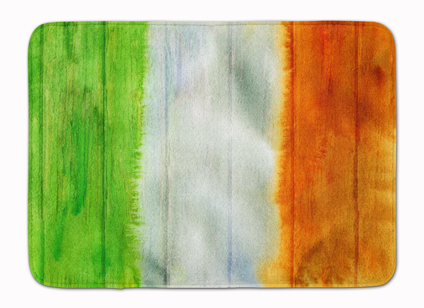 Irish Flag on Wood Memory Foam Kitchen Mat Machine Washable Anti-Fatigue Cushion Comfort Bath or Kitchen Rug