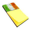 Irish Flag on Wood Watercolor Sticky Note Holder Refillable Dispenser Desk Accessory 3x3 Pad Gift